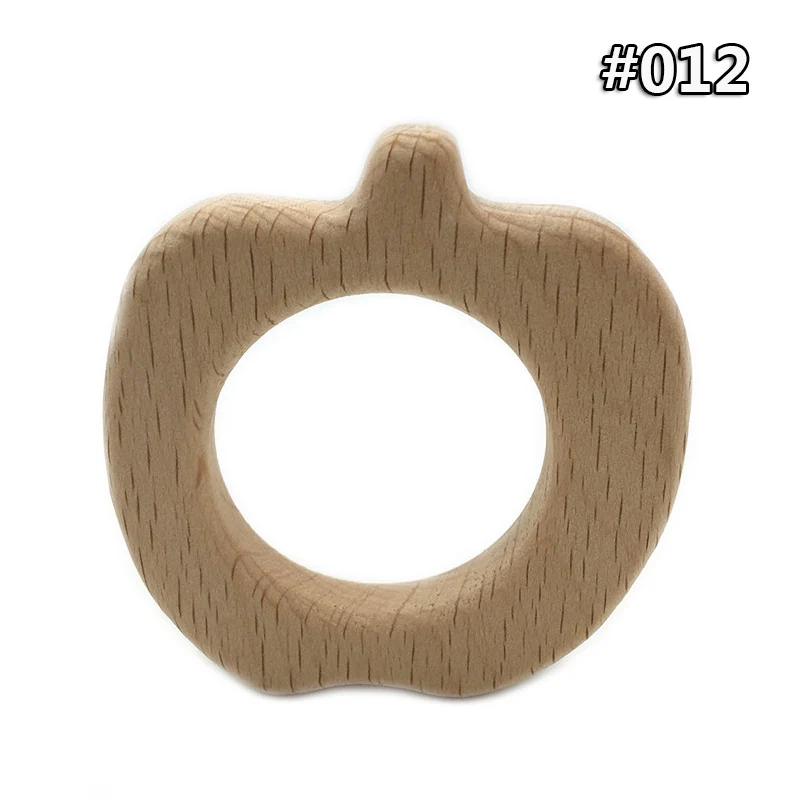 wood teether 012 DIY Baby Beech Wood Прорезыватель Мультяшные деревянные животные Детский Прорезыватель игрушка безопасная Сертификация Новорожденные пищевые, прорезывание зубов жевательный подарок - Цвет: wood teether 012