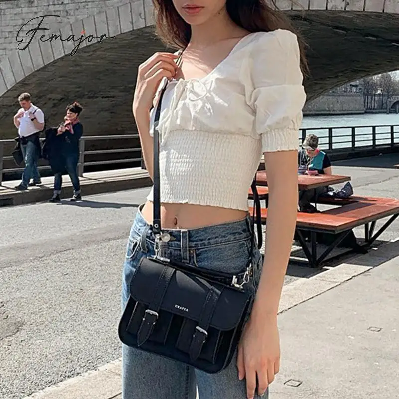 

Femajor Fashion High Street White Women Crop Tops and Blouse Female Casual Lace up Slim Short Sleeve Shirt Girl Chic Blusa Mujer