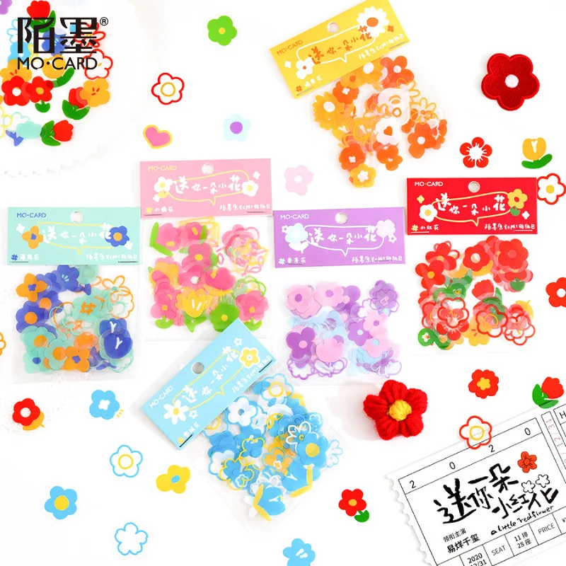 Buena Compra 45 unids/lote flor Kawaii pegatinas diario de viaje pegatinas decorativas de Scrapbooking papelería Ins DIY diario álbum pegatinas 33mj6YD7A3R