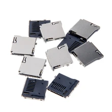 Adaptador de tomada micro sd tf, adaptador de tomada automático de cartão pcb y98e com 10 peças