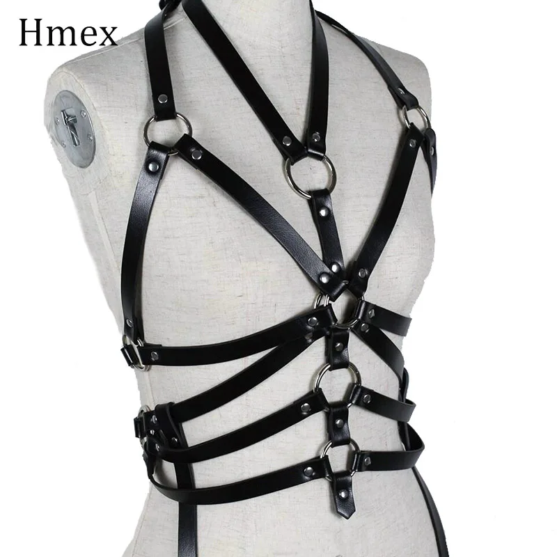 Харадзюку БДСМ подвязки ремни для женщин кожаный ремень безопасности женское белье сексуальное женское белье боди Фетиш Дамы тела подтяжки
