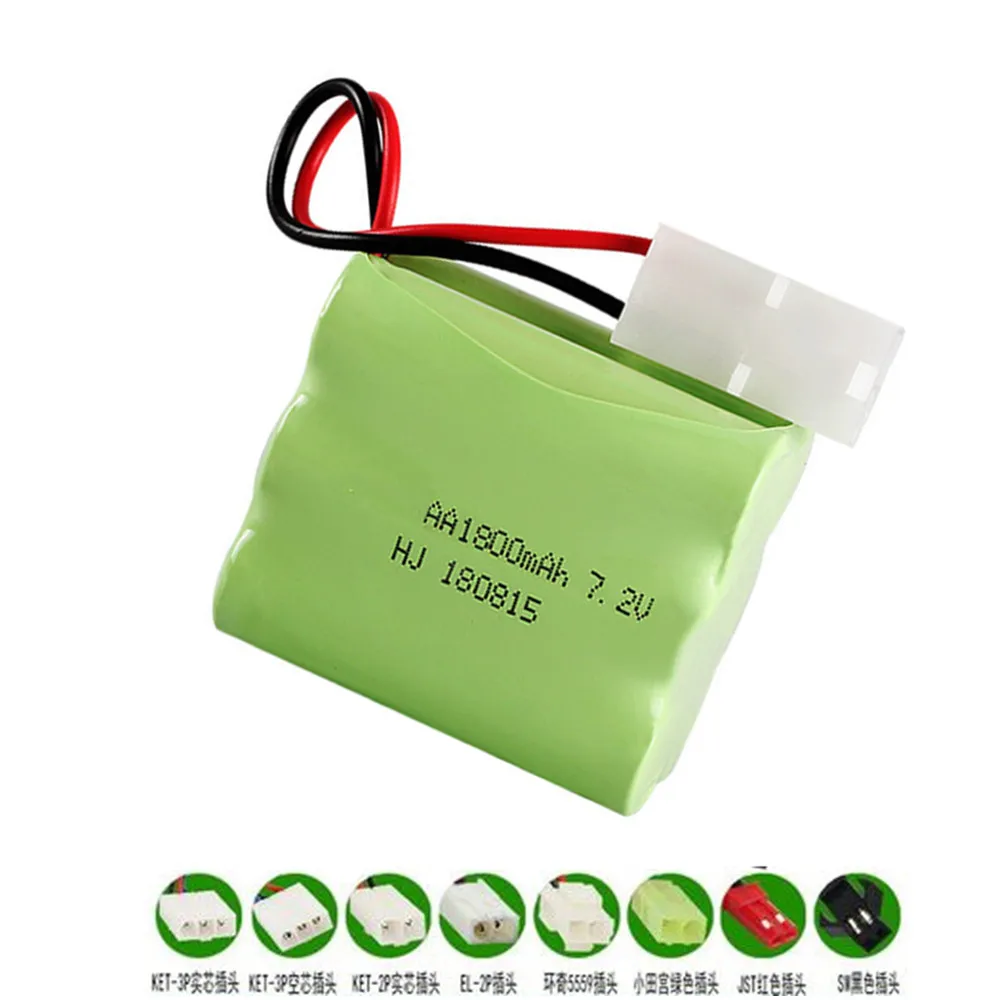 7.2V 1800Mah Ni-Mh Batteria Per I Giocattoli Di Rc Auto Camion Barca Treno Robot Pistola Nimh Aa 700Mah 7.2V Batteria Ricaricabile Per La Barca Del Rc