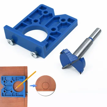

For 35mm Cabinet Door Concealed Hinge Positioning Jig Drill Drilling Woodworking