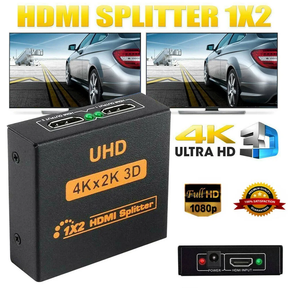 3D 4K* 2K Full HD1080p HDMI сплиттер 1*4/1*2 порт концентратор повторитель усилитель прочный жесткий металлический материал