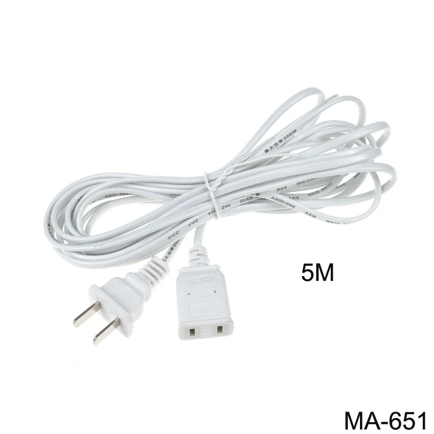White LED Light String Extension Cord for Holiday and Home Decor