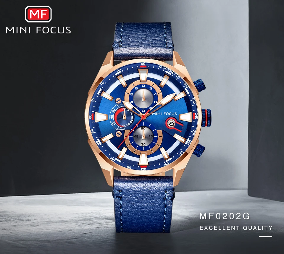 Relogio Masculino MINIFOCUS мужские часы для роскошного бренда спортивные кварцевые часы повседневные водонепроницаемые часы мужские наручные часы с хронографом