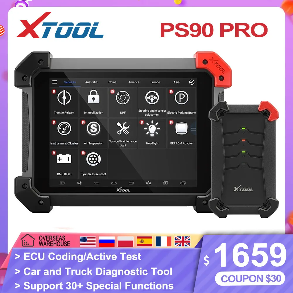 PS90 PRO Auto Truck OBD2 Diagnostic Scanner Car Bi-Directional Key Programming