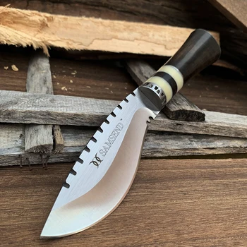 

Handmade Fixed Blade Swiss Hunting Knife Straight Knife Outdoor Camping Fishing Knives Multifunction Hand Tools