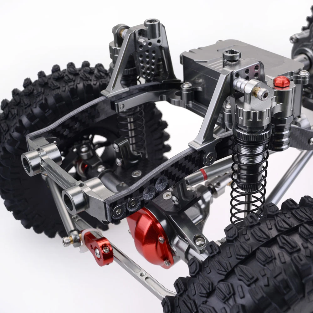 RC гоночный CNC Алюминиевый металлический и карбоновый каркас для радиоуправляемого автомобиля 1/10 осевой SCX10 шасси 313 мм Колесная база автомобиль гусеничный Автомобили Запчасти