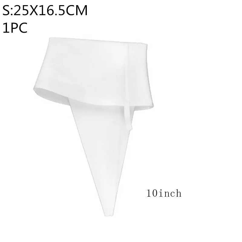 1pc white S 1/5/100 шт одноразовый мешок для теста глазировки с изображением торта кекс украшения сумки Fondant(сахарная) крем торт Кондитерская насадка для выпекания пирогов инструмент - Color: 1pc white S