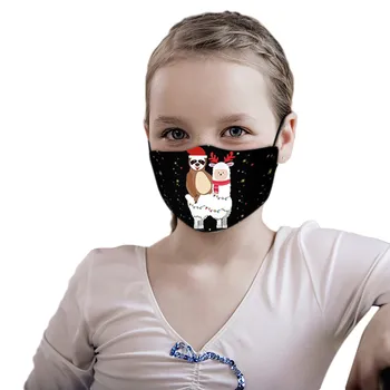 

11pcs Christmas Print Child Breathable Multi-purpose Cover Reuse Washable Reusable Mouth Cover Large Stock Send Fast