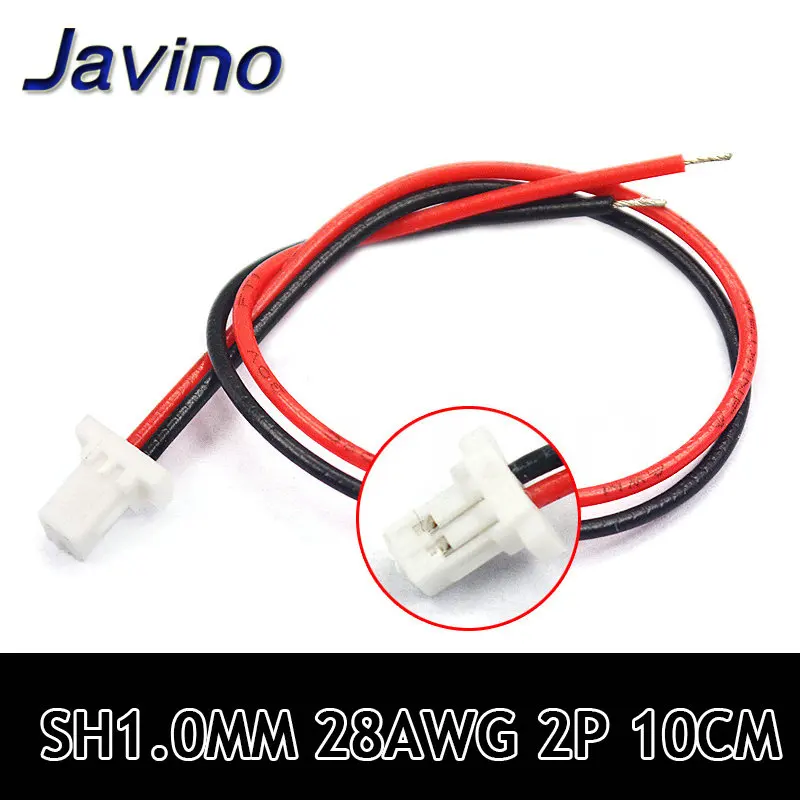 5Pcs SH 1.0 Wire Cable Connector DIY SH1.0 JST 2/3/4/5/6/7/8/9/10 Pin Electronic Line Single Connect Terminal Plug 28AWG 10cm