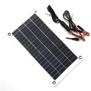 

HTHL-10W 18V 12V Portable Solar Panel Charger with DC 5521 Cable For 12V Car Boat Motor Battery Charger