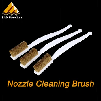 

3D Printer Parts Cleaner Tool Copper Wire Toothbrush Copper Brush Handle Nozzle Block Hotend Cleaning Hot Bed Cleaning
