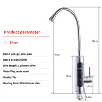 ATWFS chauffe-eau instantané robinet chauffe-eau sans réservoir cuisine robinet d'eau chaude salle de bains chauffage électrique 220v coque en acier inoxydable 2