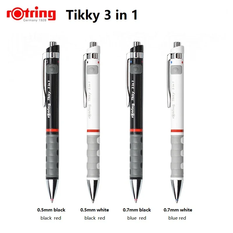 Rotring Tikky 3 в 1 многофункциональная ручка 0,5 мм/0,7 мм механический автоматический карандаш 2 цвета шариковая ручка