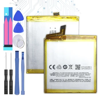 

BT43C Replacement Battery For Meizu Meizy Mei zu M2 mini Meilan 2 M2mini Battery 2500mAh BT 43C with Track Code