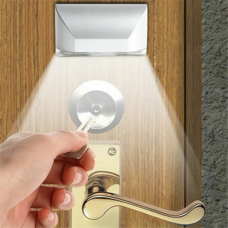 

Practical led night lamp Intelligent Door Lock Cabinet PIR Key Induction Small Night Lights Sensor moon lamp lampara de luna