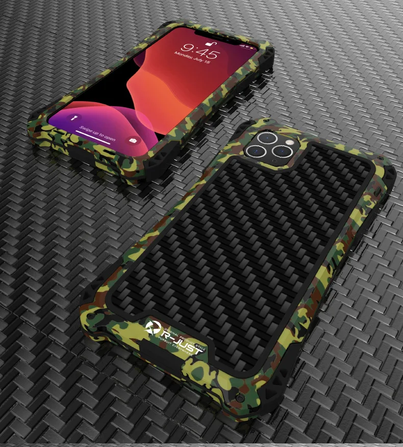Роскошный защитный чехол для iphone 11/11 pro/11 pro max, чехол для телефона s, силиконовый+ металлический чехол для iphone 11, чехол для телефона s - Color: Black-Green