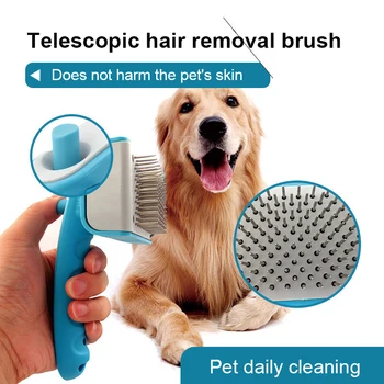 

Pet Supplies Cat And Dog Grooming Needle Pet Hair Removal Brush Beauty Tools Automatically Clean Pet Hair Removal