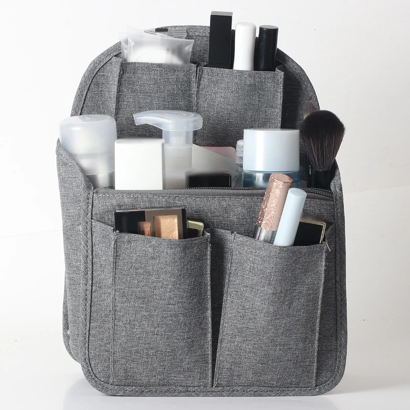 Дорожный органайзер для макияжа, рюкзак, вставка, органайзер, отсеки, секционные органайзеры, портативные отделочные сумки, рюкзак, сумка-вкладыш - Цвет: 6