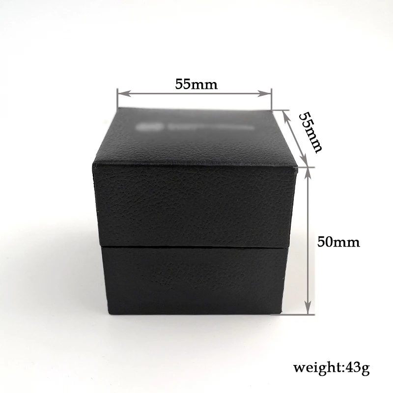 002 Ring logo box 1 квадратная кожаная коробка для колец, браслетов, сережек, колец, коробка для ювелирных украшений, рамка для шкафа, Подарочная коробка, удивительный Органайзер BV003 - Цвет: 002 Ring logo box