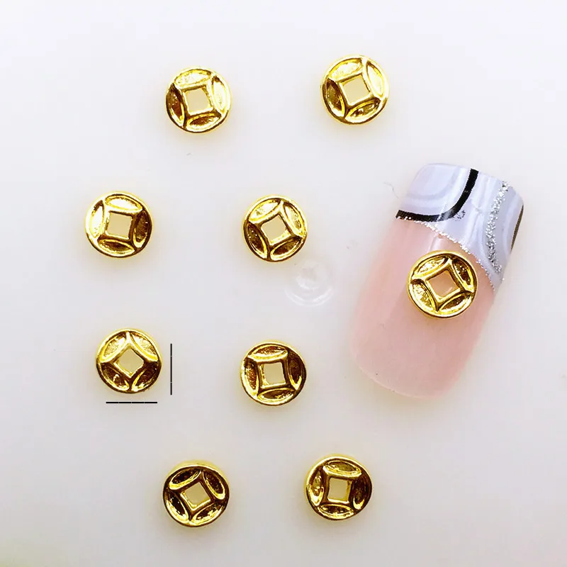 50pcs/pack Japan Metal Nail Accessories Kawaii Star Feather Heart Nail Parts DIY Charm Alloy Nail Supplies for Nail art