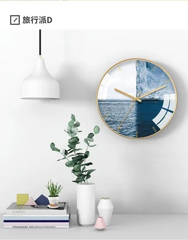 

Creative Glass Wall Clock Nautical Large Modern Design unique Wall Clocks Decorative living room Home Decoration 2020 II50BGZ