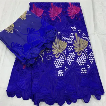 

7 yard Swiss lace fabric 2020 latest heavy beaded embroidery African cotton fabrics Swiss voile lace popular Dubai style