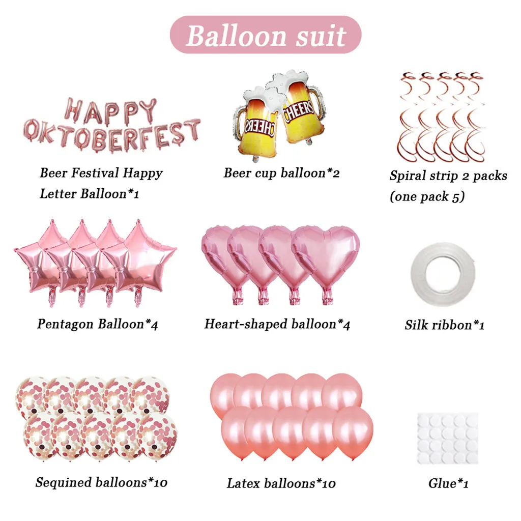 Party Decoration Beer Throttle Balloon Suite 16-inch Golden Aluminum Film Balloon Gold/Rose Color Decoracion De Fiestas Y Evento