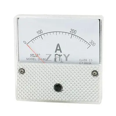 

Square Analog Panel Ampere Meter Gauge Amperemeter DH-80 AC 0-300A