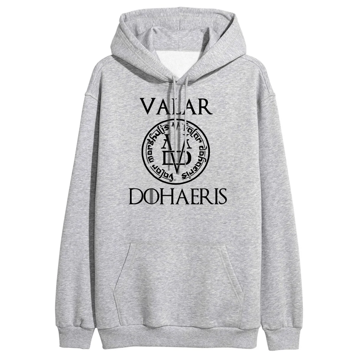 Толстовки с капюшоном для женщин с героями игры престолов, Valar Dohaeris& Valar Morghulis, зимняя флисовая Повседневная Толстовка Harajuku, пуловер с капюшоном