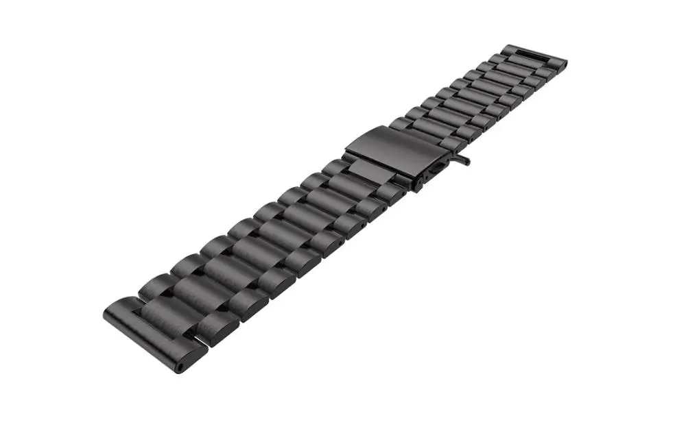 Black Ремешок для часов из нержавеющей стали для Fitbit Blaze умный Браслет ремешок роскошный сменный ремешок для часов Correa с рамкой - Цвет: Black