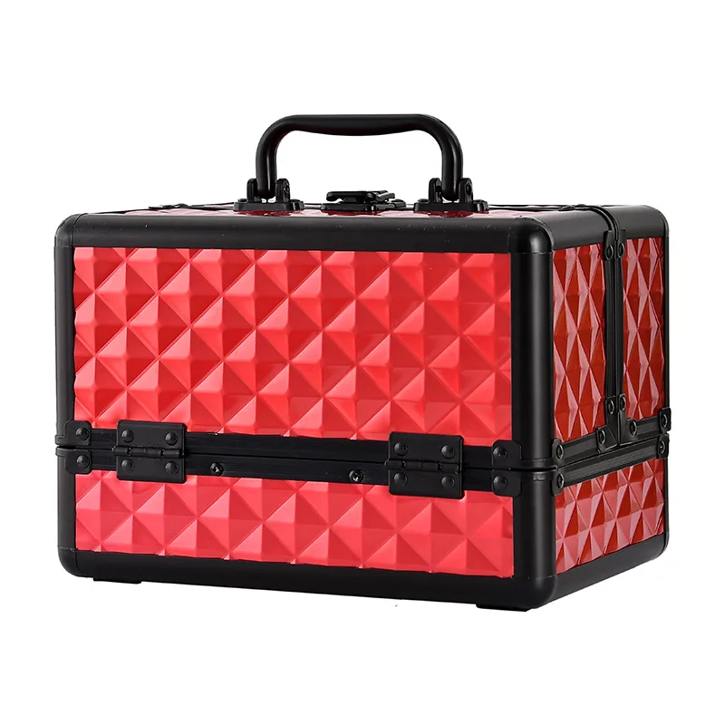 

Manufacturers Direct Selling Cosmetic Case Profession Double Layer Suitcase Aluminum Alloy Makeup Box Aluminum Case natural deto