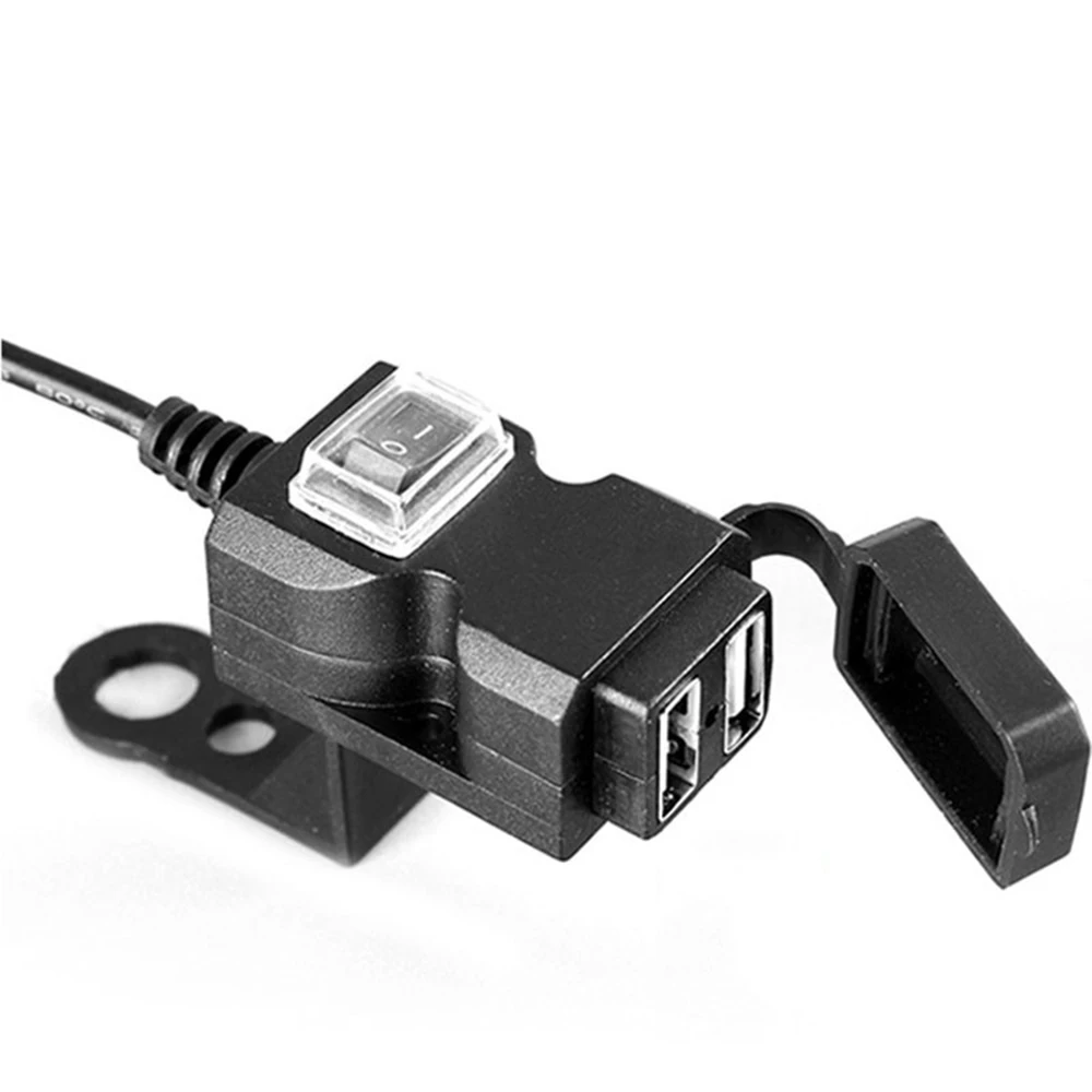 12 V-24 V Водонепроницаемый зарядное устройство для мотоцикла Мото руль зарядка через usb зарядное устройство с розеткой адаптер с 120 см провод Мото Аксессуары