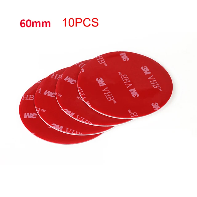 Acrylic Double-Sided Adhesive Tape VHB Strong Adhesive Patch Waterproof No Trace  Self Adhesive Acrylic Two Sides Sticky Glue 10PCS Round 60mm