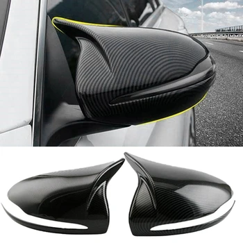 

for Mercedes Benz B C E S GLB GLC Class W205 W213 W253 Carbon Fiber ABS Horned Style Side Rear View Mirror Cover Trim