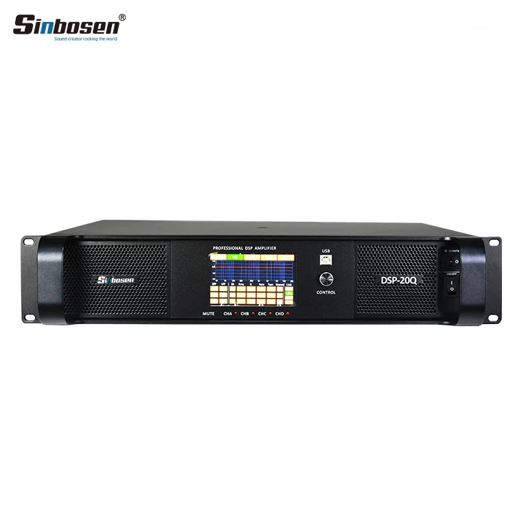 Sinbosen 4 канала Dsp аудио усилитель класса TD 2200W DSP 20Q Мощность с программным