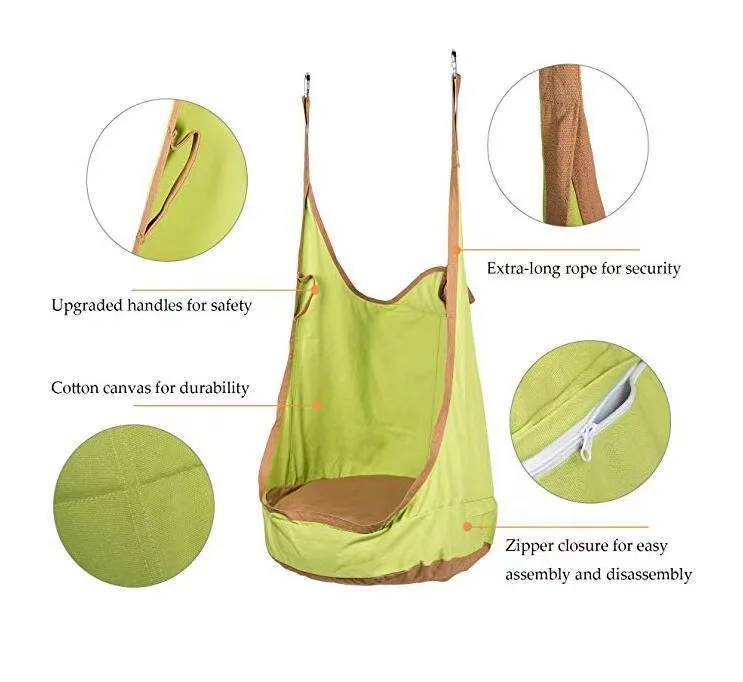 2022 New Arrival  Cartoon Zoo Pattern Outdoor Children Hammock  Furniture Swing Chair Indoor Hanging Seat Child Swing Seat