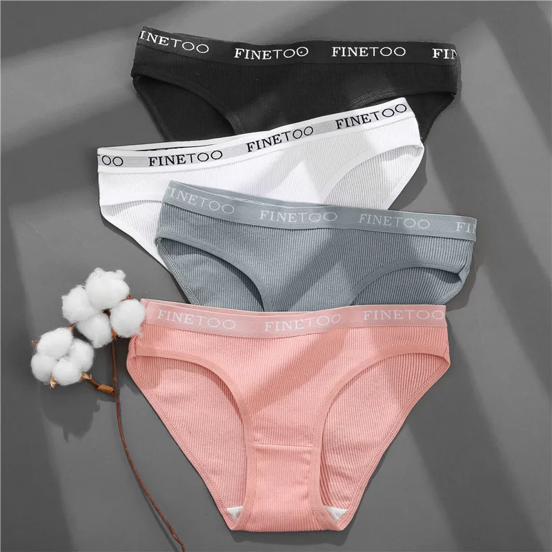 Finetoo Letter Cotton Panties Women M-2xl Lady Underpants Girls Briefs  Fashion Cotton Underwear Soft Panty Female Lingerie 2020 - Panties -  AliExpress