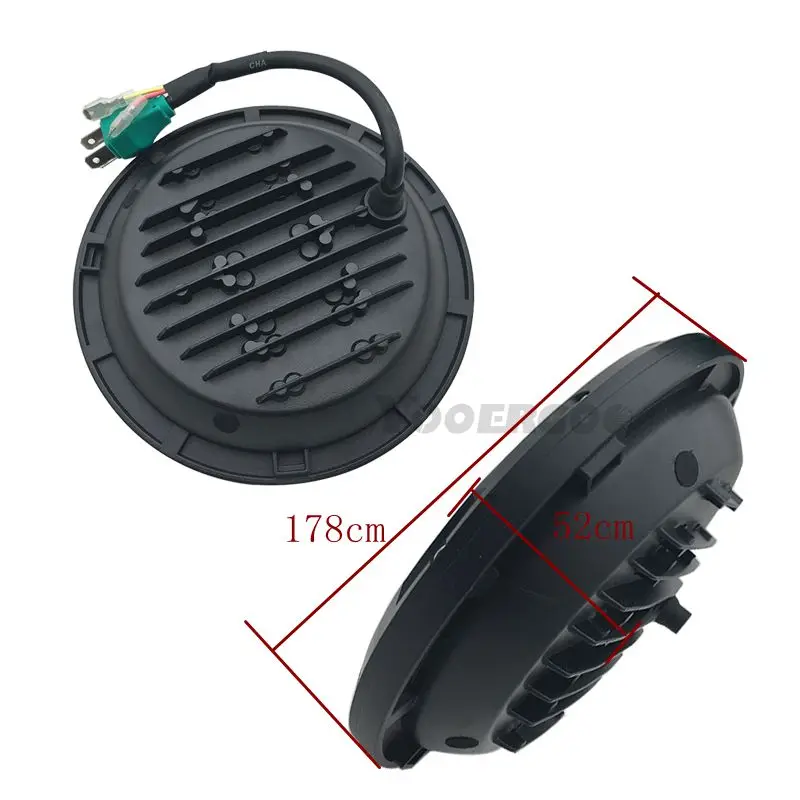 Круглая фара для мотоцикла Chopper Cafe Racer Bobber Curisers 7 дюймов H4 светодиодный кронштейн