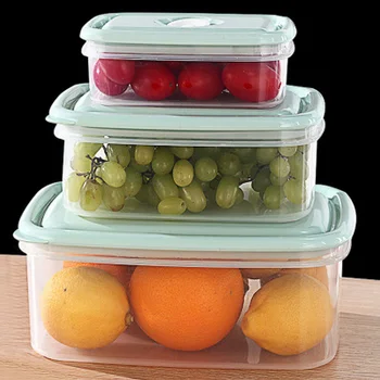 

Fresh-Keeping PP Food Box Large-capacity Transparent Food Container Non-Slip Microwave 350/1000/2200ML Kitchen Storage Box