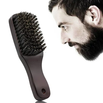 

Men Bristle Mustache Portable Brush Wood Handle Men's Beard Brush Comb Facial Beard Cleaning Styling Brush Facial Comb Cleaning