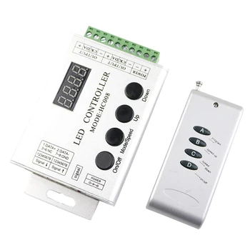 

HC008 Keys RGB Led Pixel Controller Programmable Control 2048 Pixel 133 Effect Modes WS2811 WS2811 UCS1903 Controller