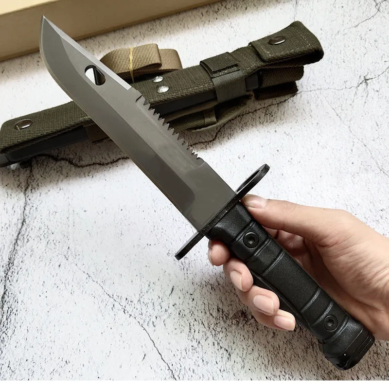 1095 тактический прямой нож с композитной ручкой из стального волокна для охоты на
