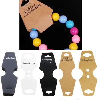 

100Pcs Jewelry Necklace Bracelet Hanging Holder Jewerly Display Paper Cards