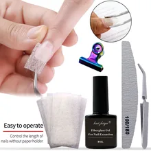 Fibernails волокна Стекло акриловый Фрезер для ногтей cо шлифовальными салон волокна Стекло лак для ногтей для Extenision набор для ногтей комплект шелк для ухода за ногтями