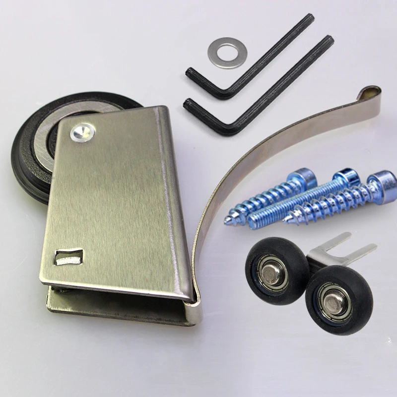 

Removable Roller Pulley Wheel Kit Dust Proof Bearing Silence Fittings Sliding Wardrobe Closet Door Furniture Slides Accessories