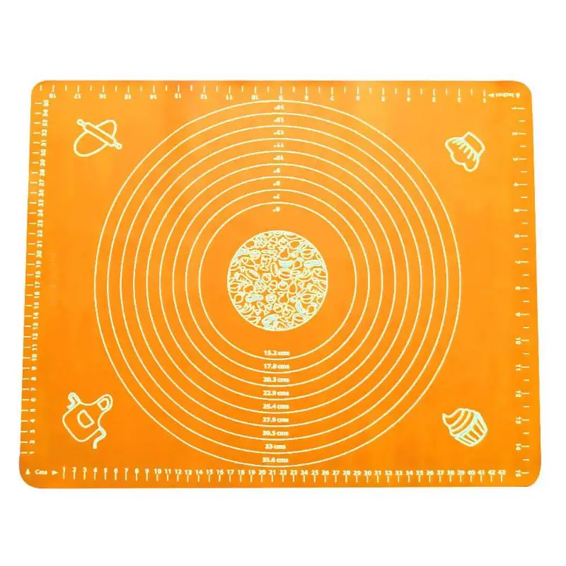 40x60 см Силиконовые коврики для выпечки лист для теста пиццы антипригарный чайник коврик для замеса теста коврик для выпечки Посуда Аксессуары для выпечки - Цвет: 50x40cm Orange