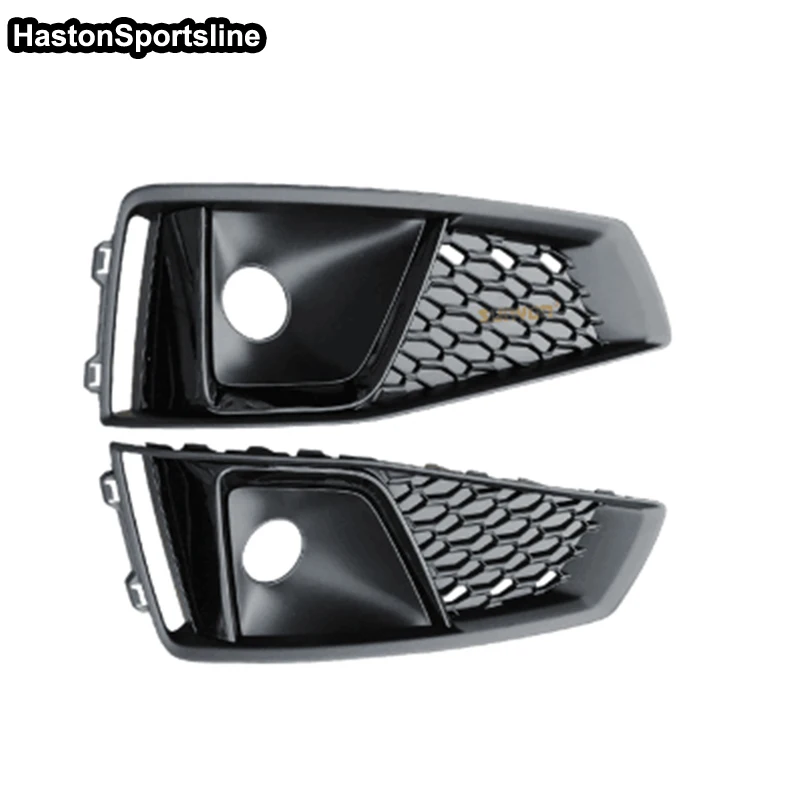 S4SLineRacingGrillsFrontFogLampCoverFogLightGuardForAudi